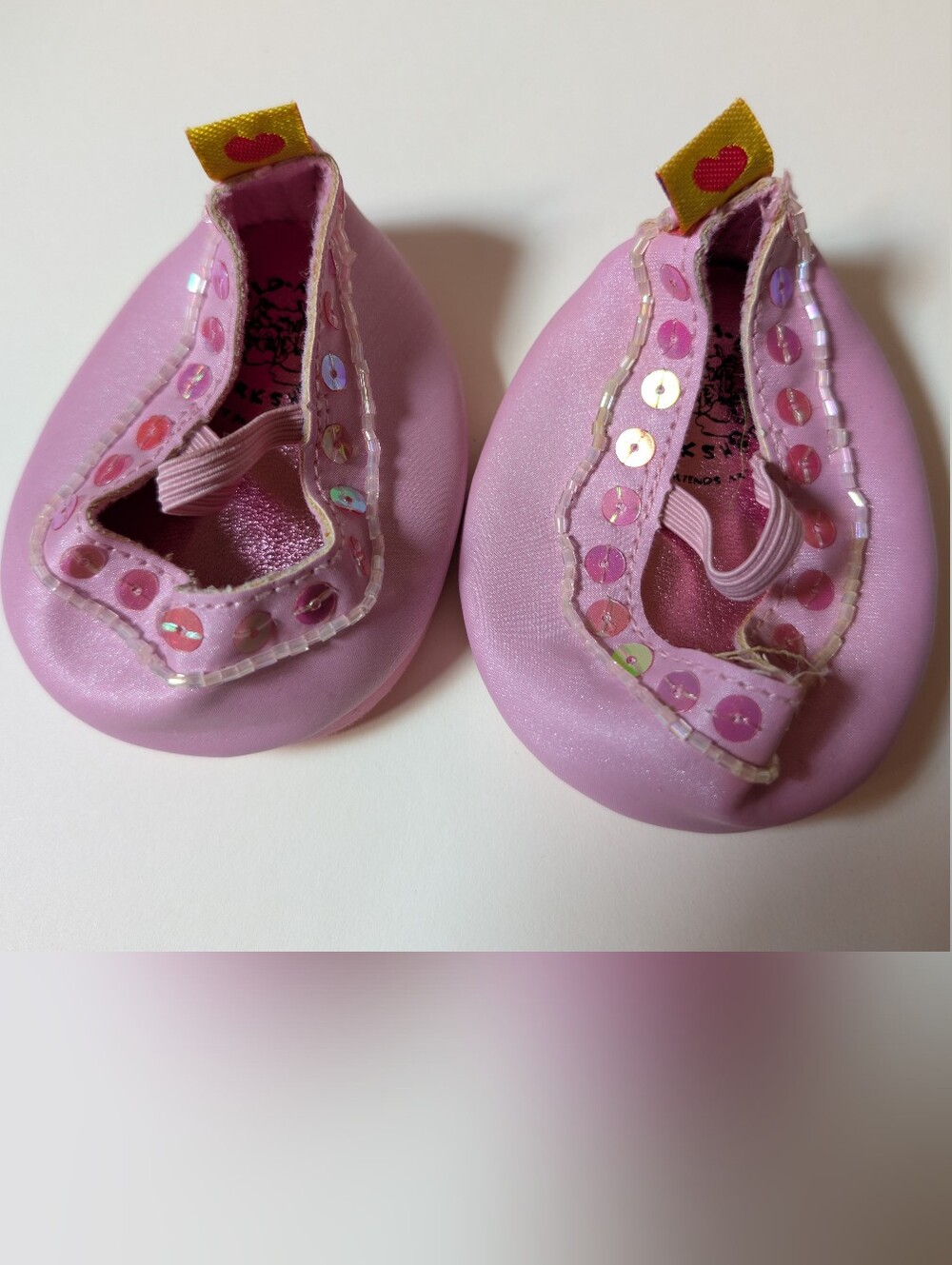 Build-A-Bear Pink Sequin Trim. Slip-On Shoes